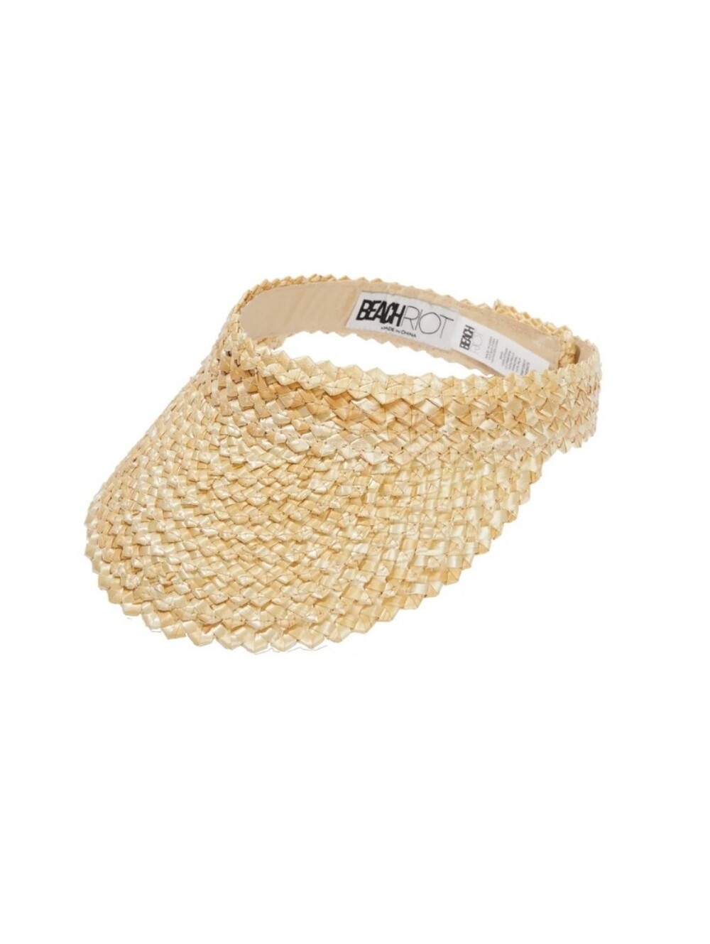 Beach Riot Natural Straw Visor - Natural